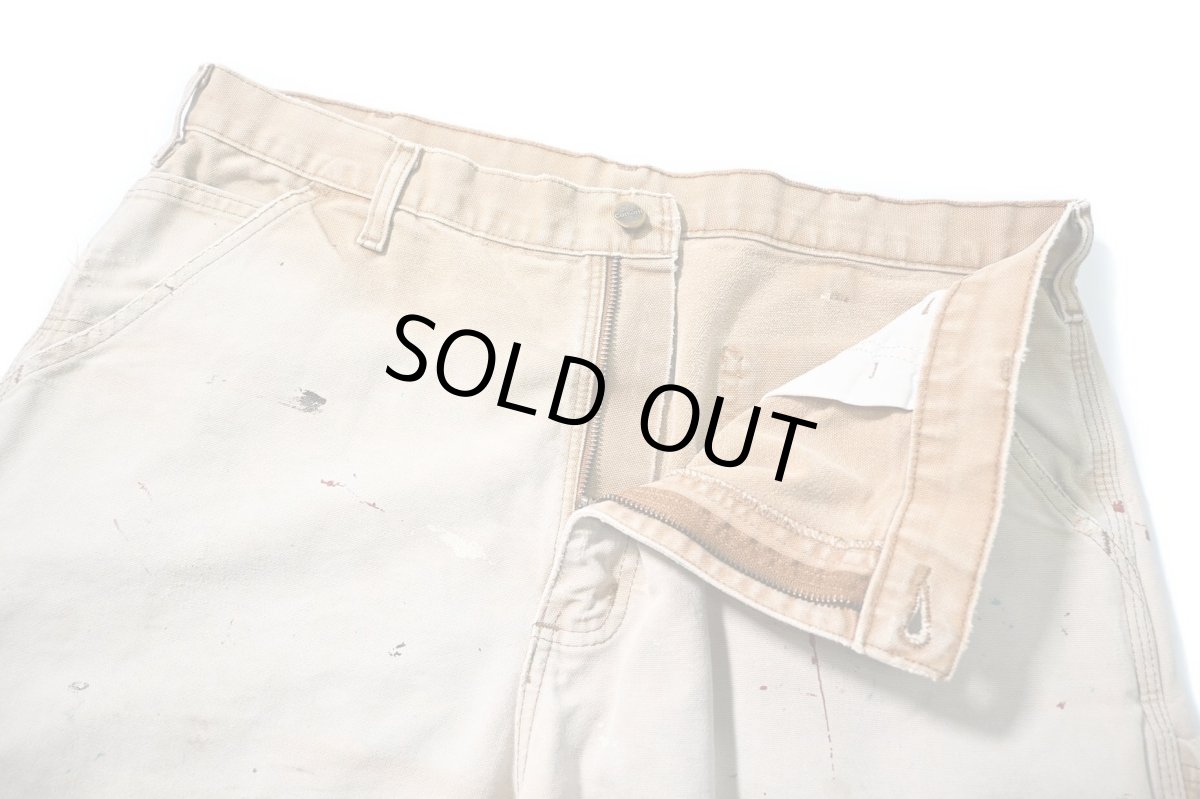 画像5: 07' Used Carhartt Painted Duck Work Shorts Brown (5)
