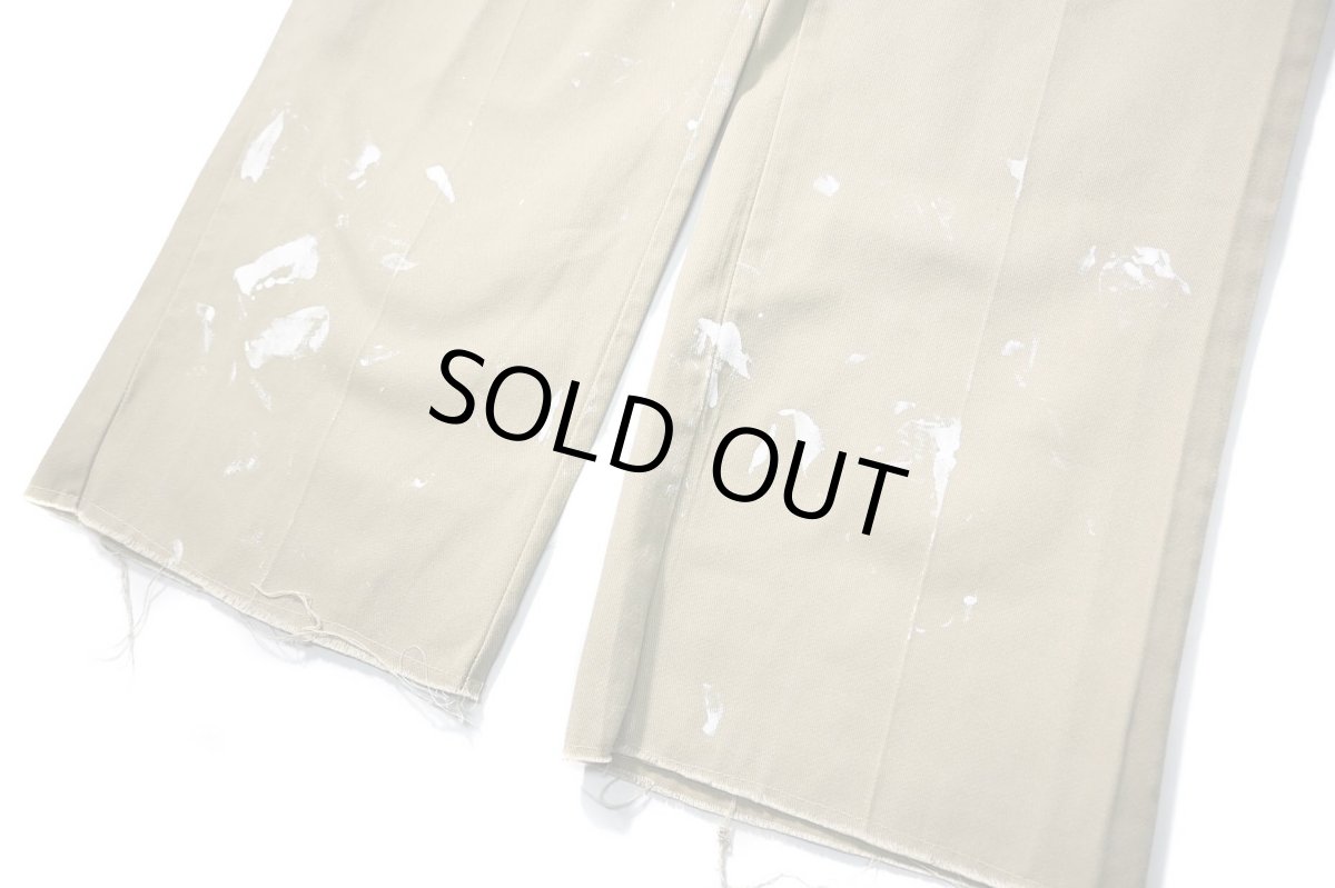 画像3: Used Dickies 874 Painted Work Pants Khaki (3)