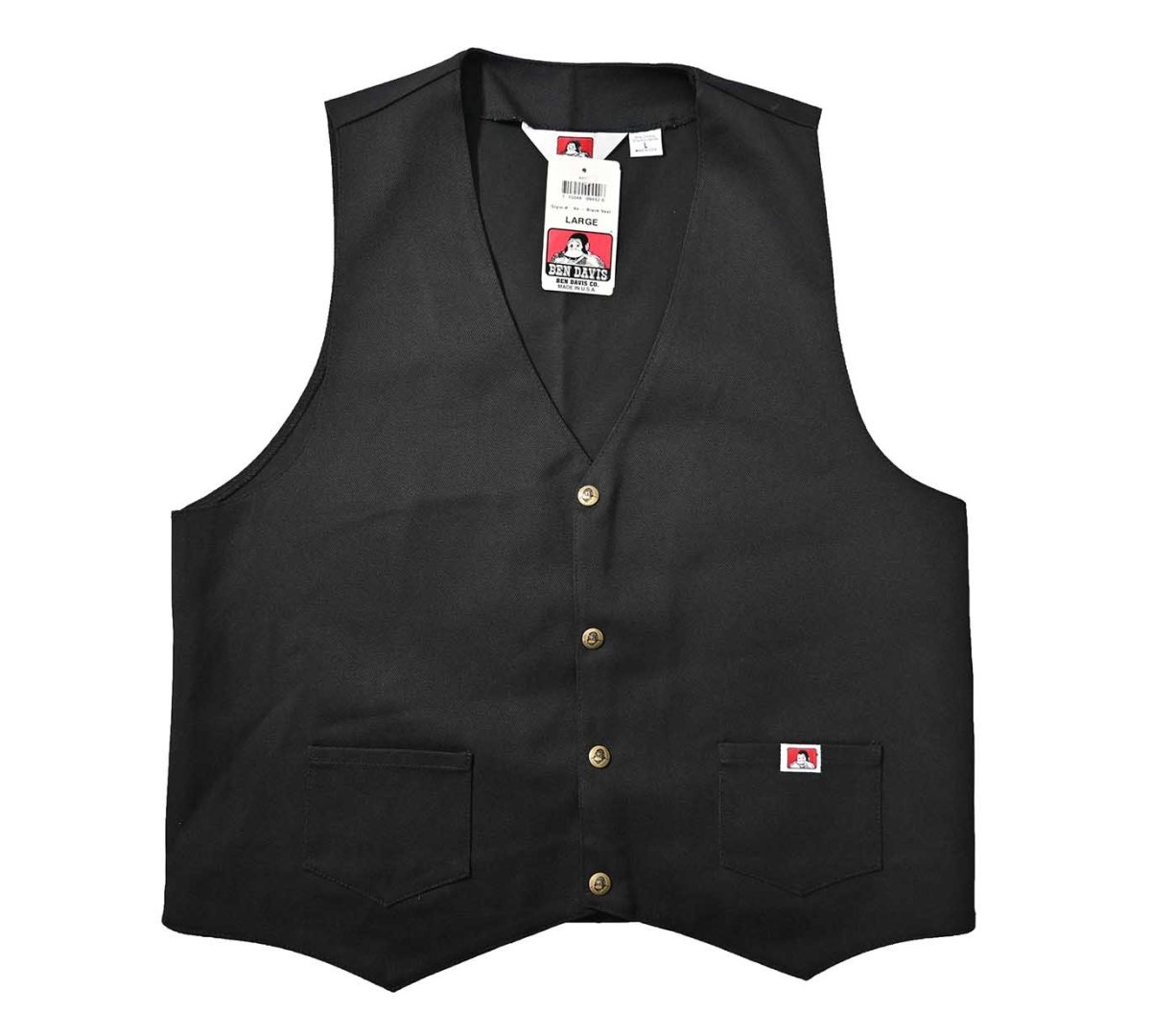 画像1: Deadstock Ben Davis Solid Work Vest made in USA (1)