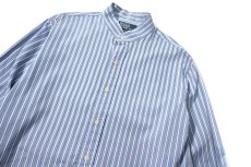 画像2: 90-00s Used Polo Ralph Lauren Stripe Band Collar Shirt "Regent" (2)