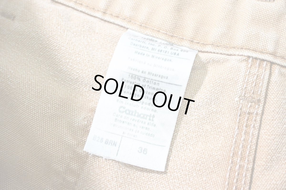 画像6: 07' Used Carhartt Painted Duck Work Shorts Brown (6)
