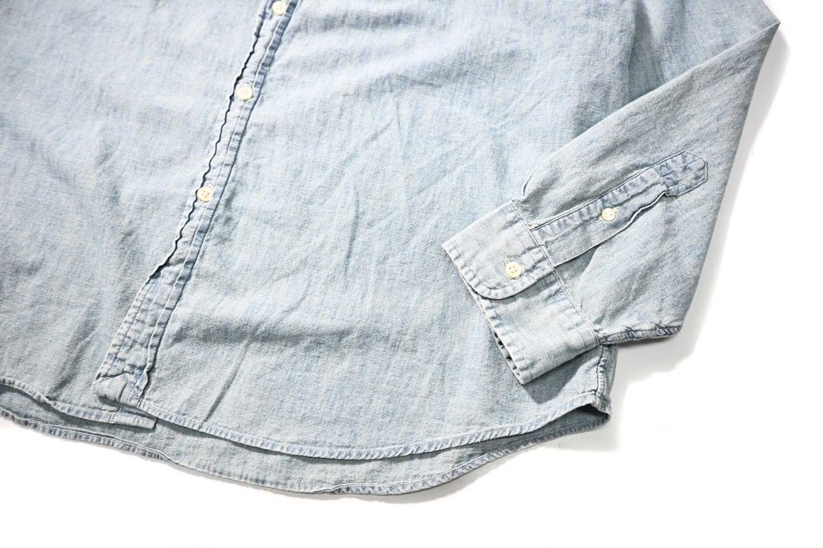 画像3: Used Ralph Lauren Chambray B/D Shirt (3)