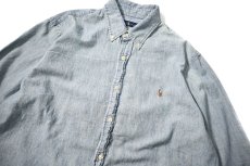 画像2: Used Ralph Lauren Chambray B/D Shirt (2)