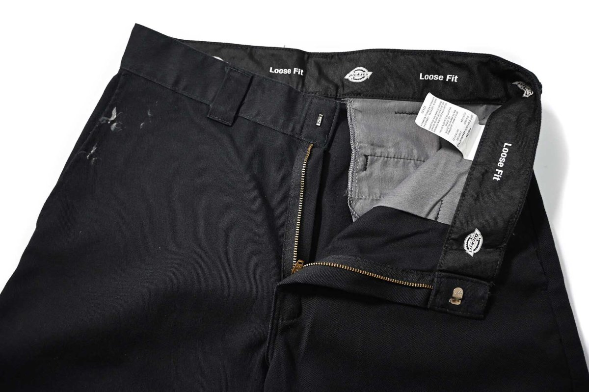 画像7: Used Dickies 85283 Flex Double Knee Painted Work Pants Black (7)
