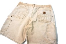 画像4: 07' Used Carhartt Painted Duck Work Shorts Brown (4)