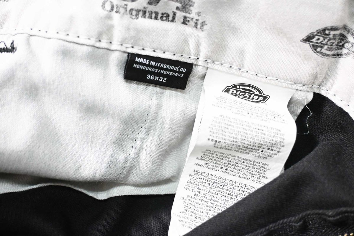 画像7: Used Dickies 874 Painted Work Pants Black (7)
