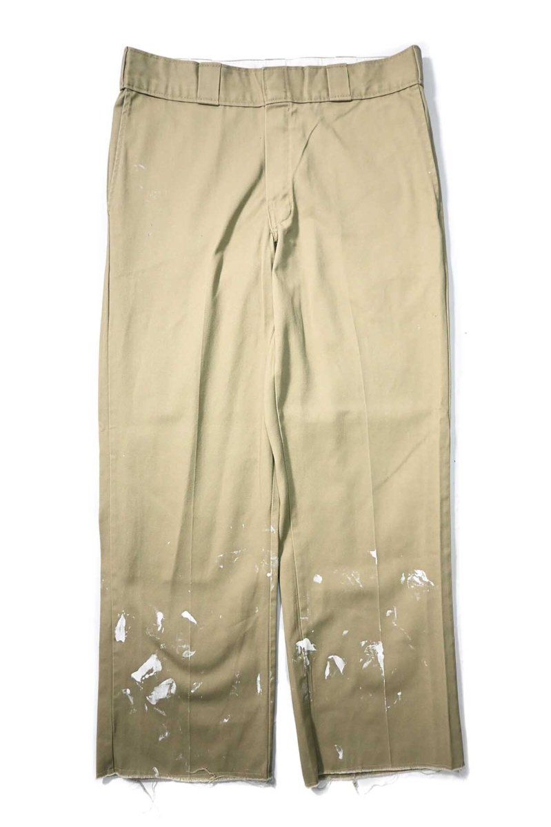画像1: Used Dickies 874 Painted Work Pants Khaki (1)