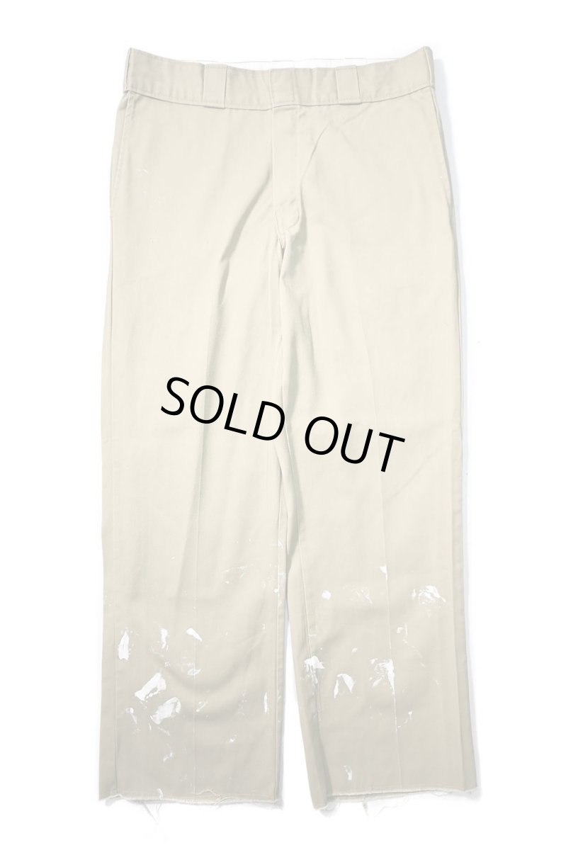 画像1: Used Dickies 874 Painted Work Pants Khaki (1)