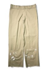 画像1: Used Dickies 874 Painted Work Pants Khaki (1)
