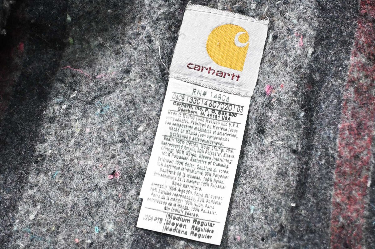 画像6: 08' Used Carhartt Blanket Lined Duck Detroit Jacket Petrol Blue (6)