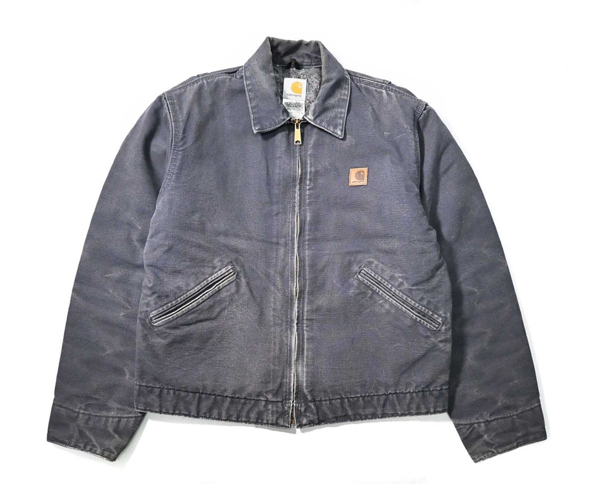 画像1: 08' Used Carhartt Blanket Lined Duck Detroit Jacket Petrol Blue (1)
