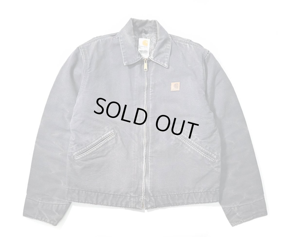 画像1: 08' Used Carhartt Blanket Lined Duck Detroit Jacket Petrol Blue (1)