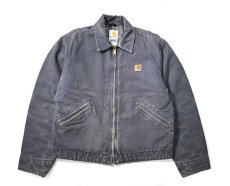 画像1: 08' Used Carhartt Blanket Lined Duck Detroit Jacket Petrol Blue (1)