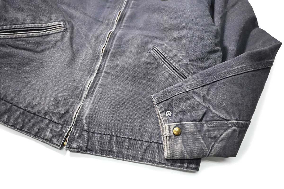 画像4: 08' Used Carhartt Blanket Lined Duck Detroit Jacket Petrol Blue (4)