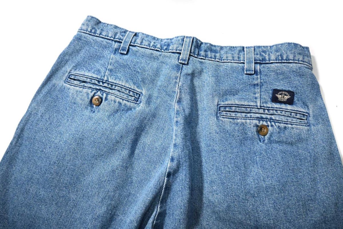 画像4: 90s Used Dockers Denim Pleated Trouser (4)