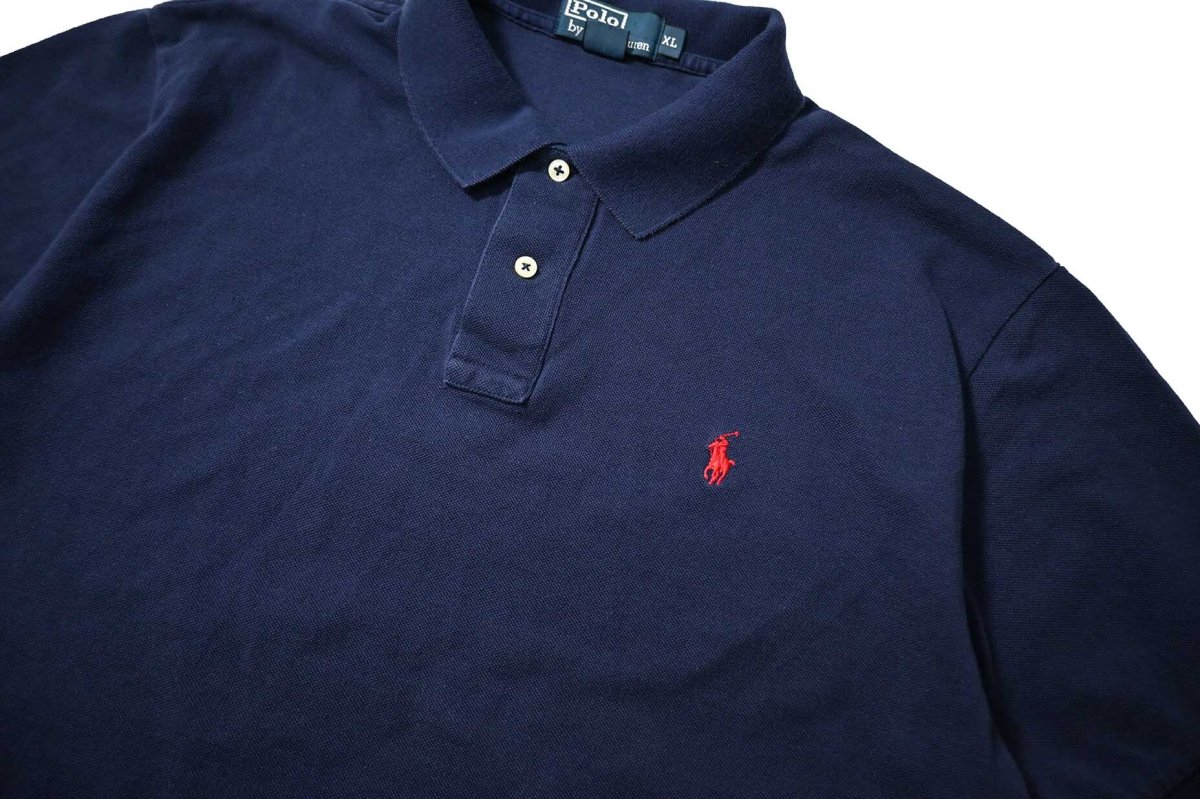 画像2: 90-00s Used Polo Ralph Lauren Polo Shirt Navy (2)