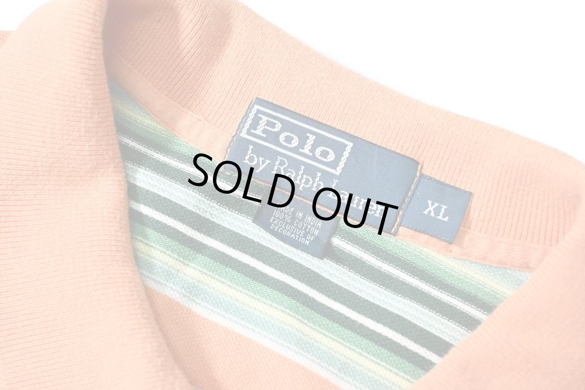 画像3: 90-00s Used Polo Ralph Lauren Border Polo Shirt (3)