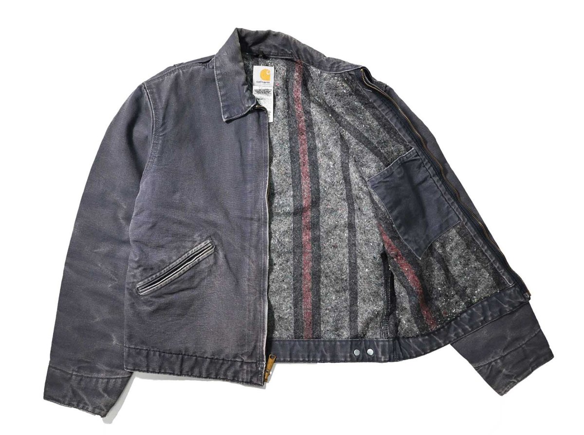 画像5: 08' Used Carhartt Blanket Lined Duck Detroit Jacket Petrol Blue (5)