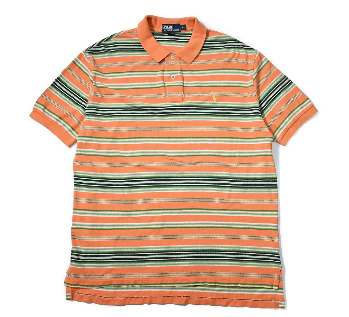 画像1: 90-00s Used Polo Ralph Lauren Border Polo Shirt (1)