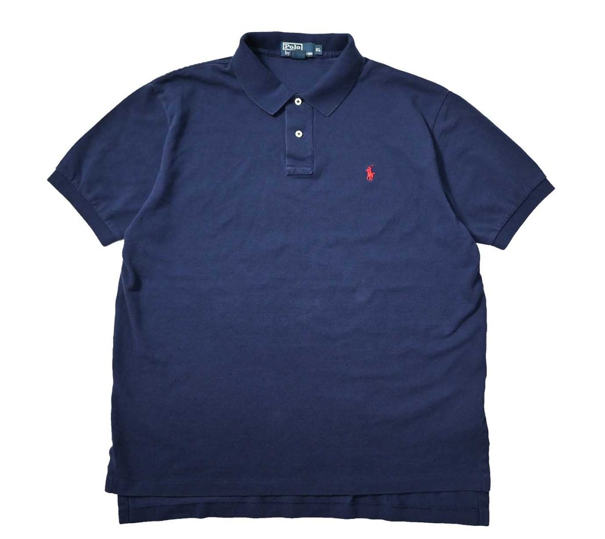画像1: 90-00s Used Polo Ralph Lauren Polo Shirt Navy (1)