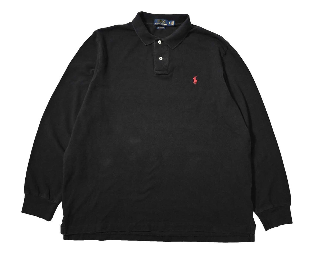 画像1: Used Polo Ralph Lauren L/S Polo Shirt "Classic Fit" Black (1)