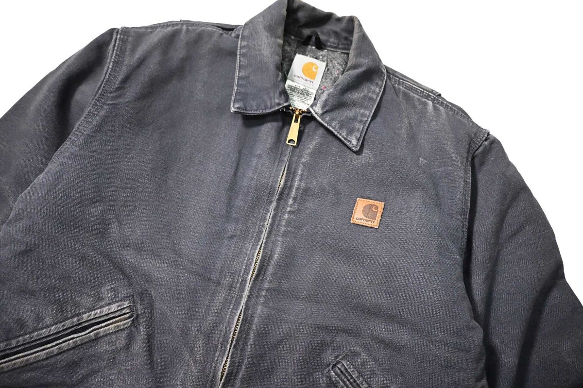 画像3: 08' Used Carhartt Blanket Lined Duck Detroit Jacket Petrol Blue (3)