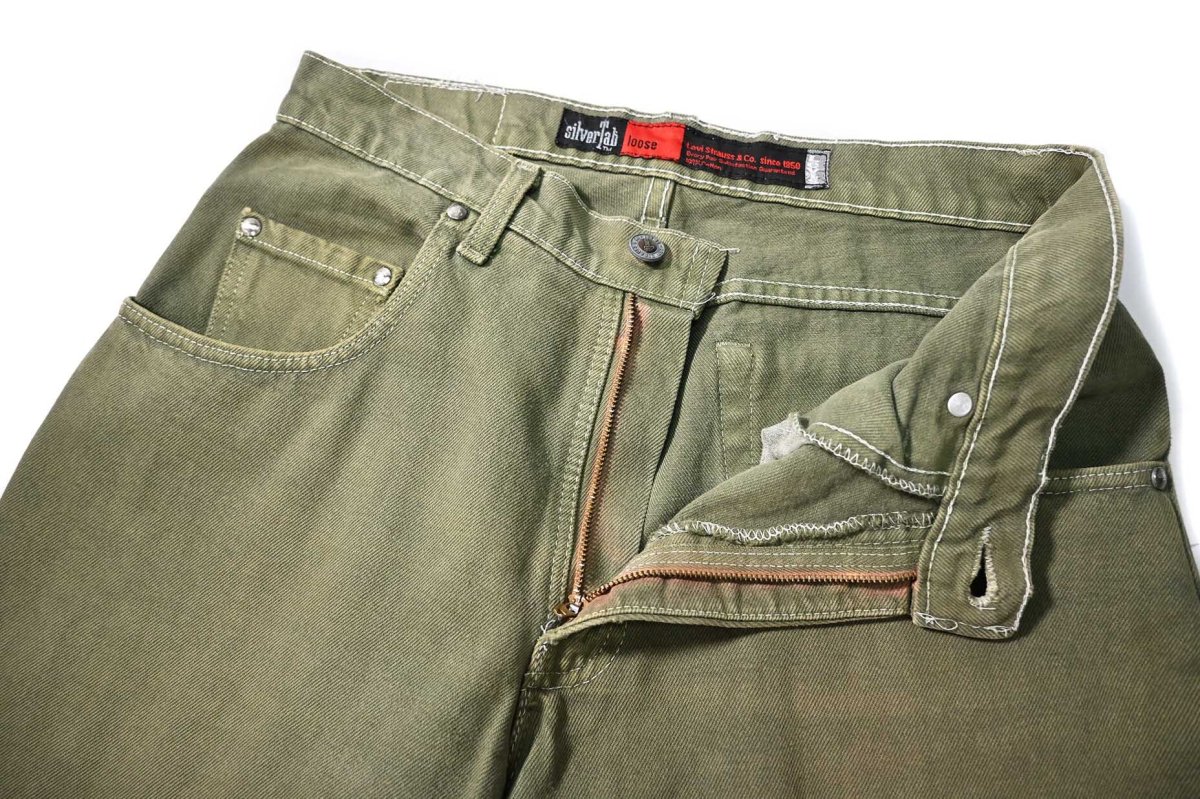 画像5: 92' Used Levi's Silver Tab Loose Denim Pants made in USA リーバイス (5)