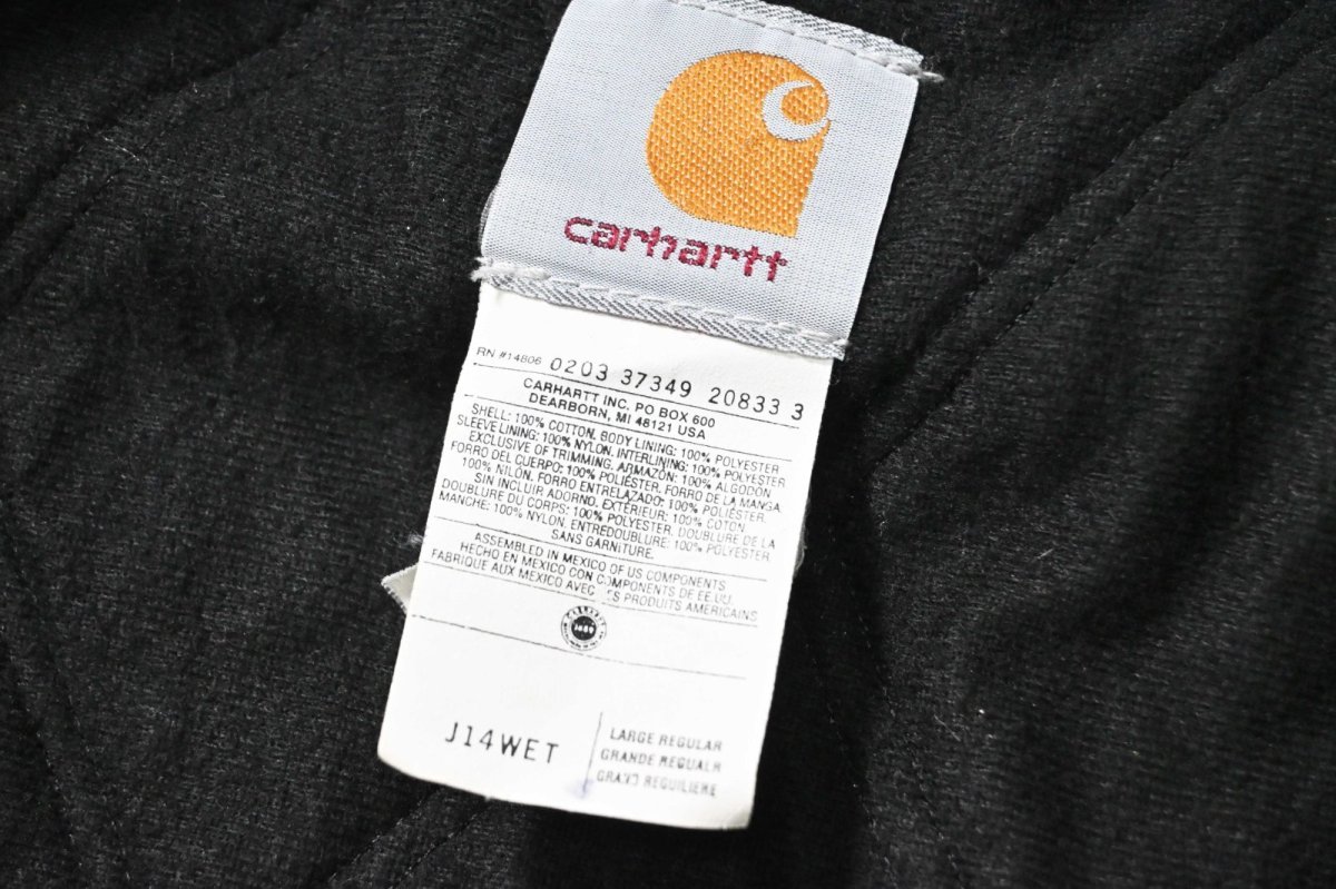 画像6: 03' Used Carhartt Quilted Flannel Lined Santa Fe Jacket Wheat (6)
