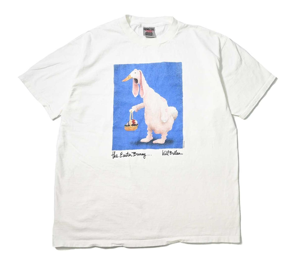 画像1: 90s Used Will Bullas Print Tee (1)