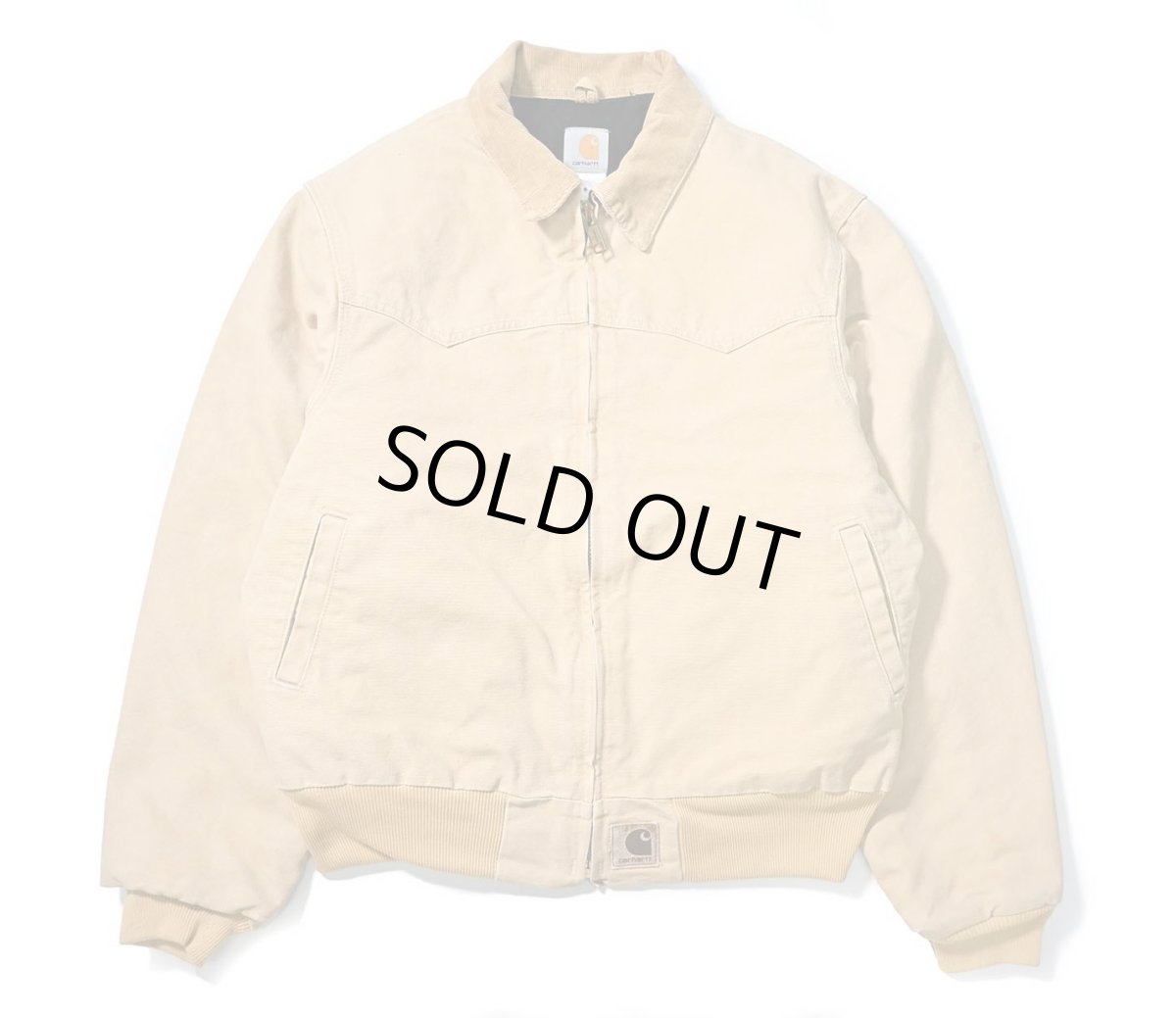 画像1: 03' Used Carhartt Quilted Flannel Lined Santa Fe Jacket Wheat (1)