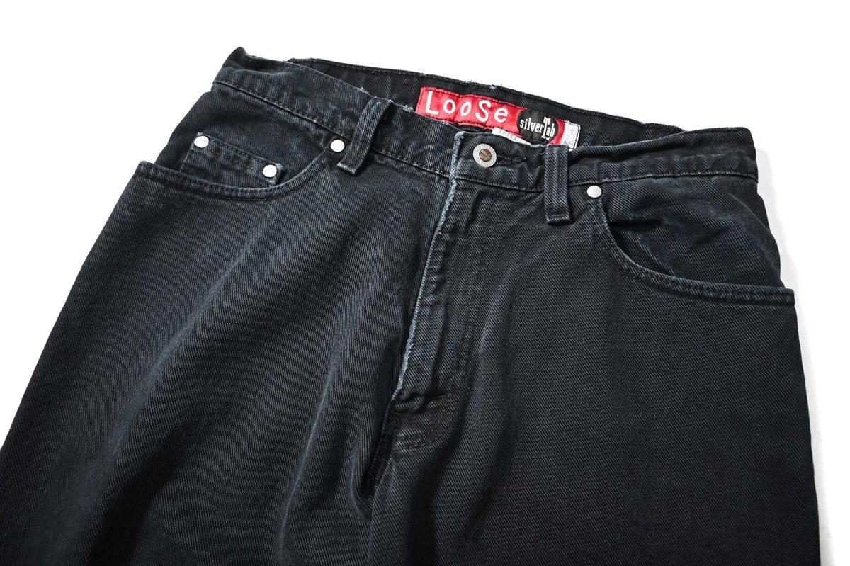 画像2: 95' Used Levi's Silver Tab Loose Denim Pants made in USA リーバイス (2)