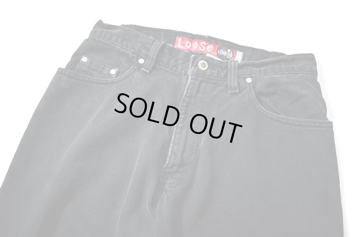 画像2: 95' Used Levi's Silver Tab Loose Denim Pants made in USA リーバイス (2)