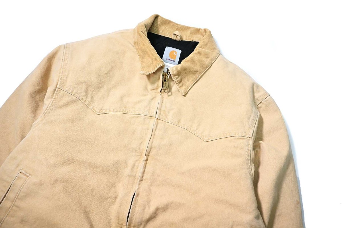 画像3: 03' Used Carhartt Quilted Flannel Lined Santa Fe Jacket Wheat (3)