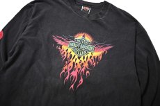 画像2: 90s Used Harley-Davidson L/S Print Tee (2)