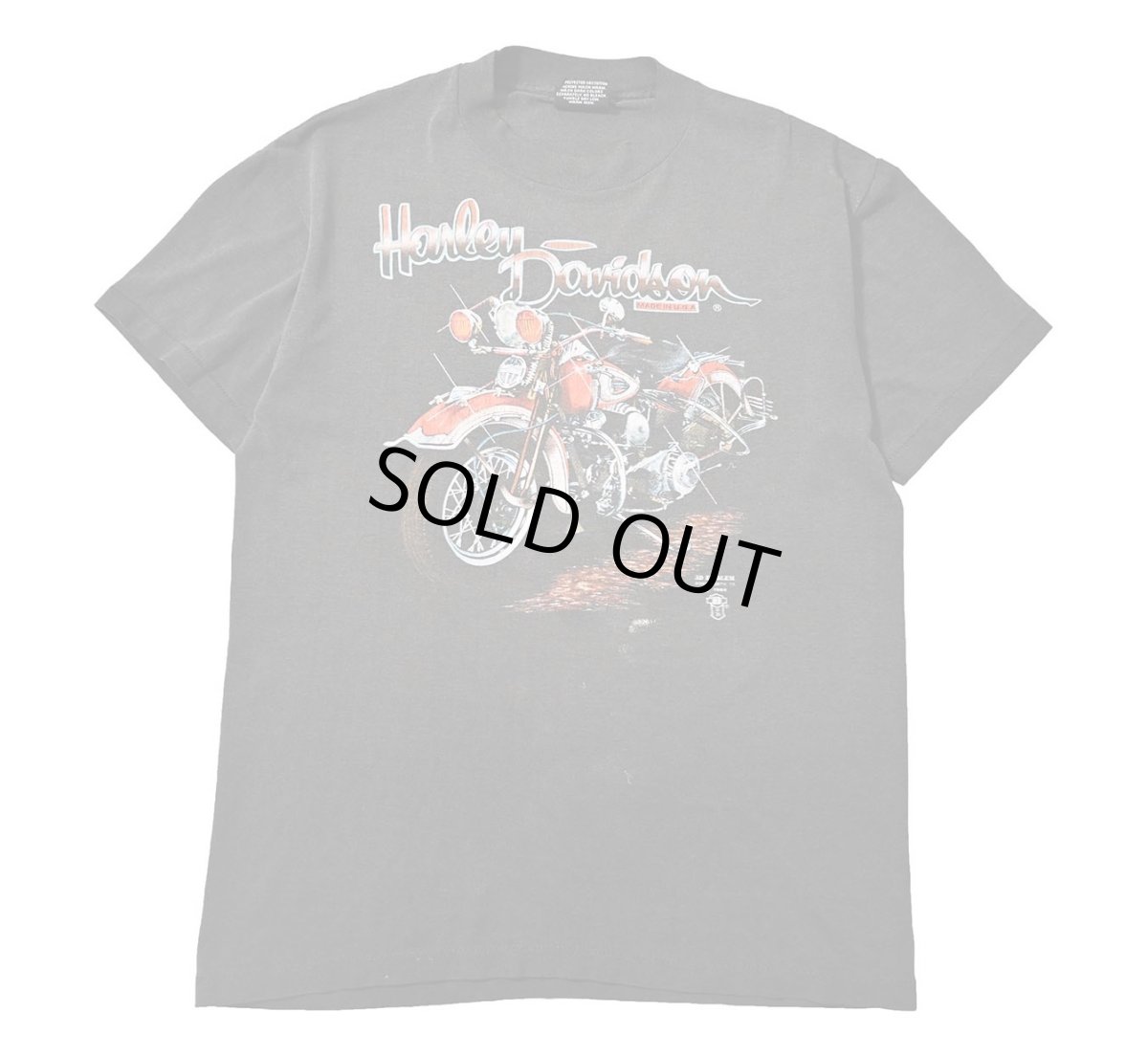 画像1: 80s Used Harley-Davidson Print Tee made in USA (1)