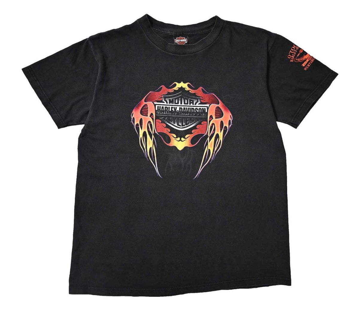 画像1: 00s Used Harley-Davidson Print Tee made in USA (1)