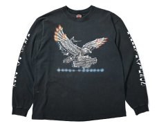 画像1: 90s Used Harley-Davidson L/S Print Tee made in USA (1)