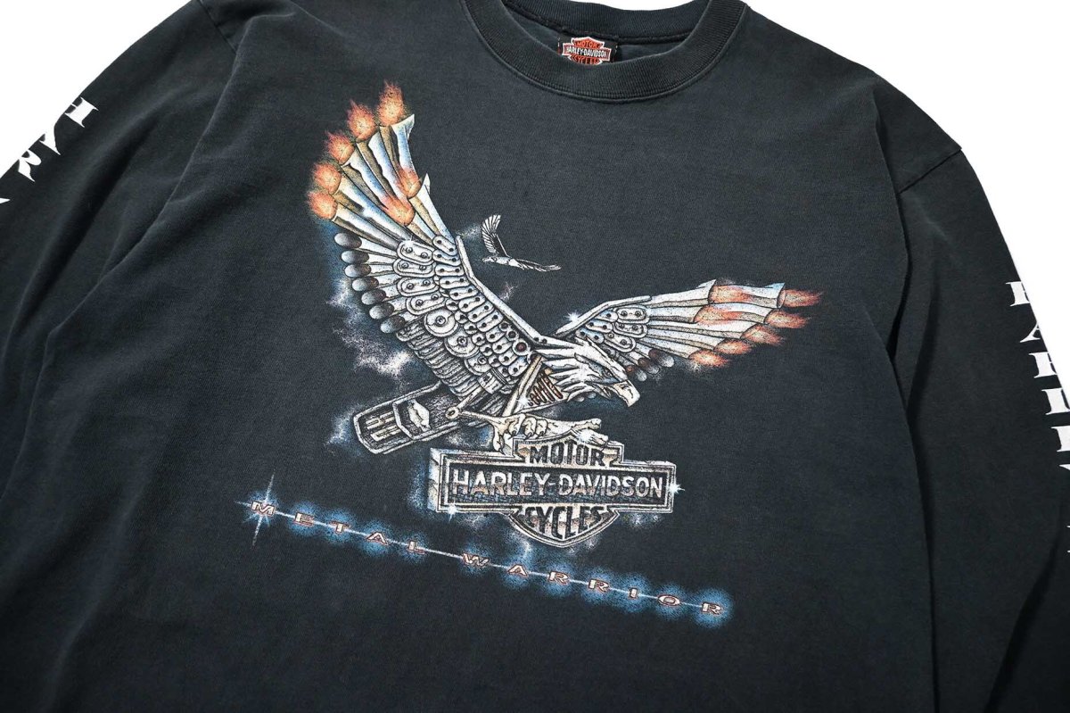 画像2: 90s Used Harley-Davidson L/S Print Tee made in USA (2)