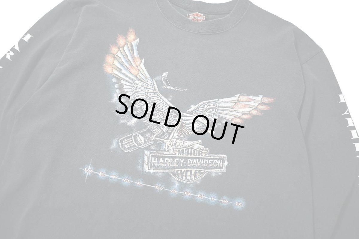 画像2: 90s Used Harley-Davidson L/S Print Tee made in USA (2)