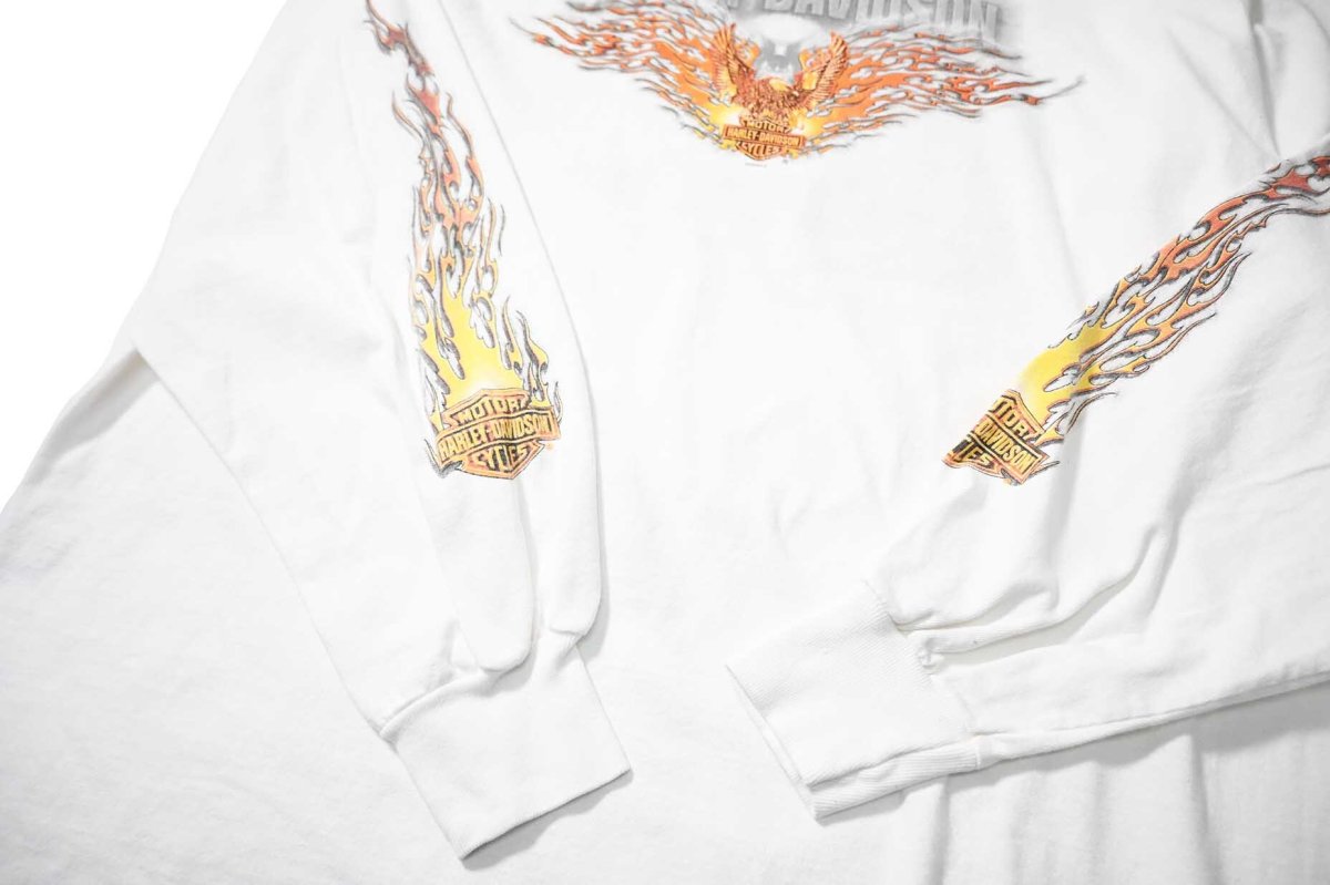 画像4: 00s Used Harley-Davidson L/S Print Tee made in USA (4)