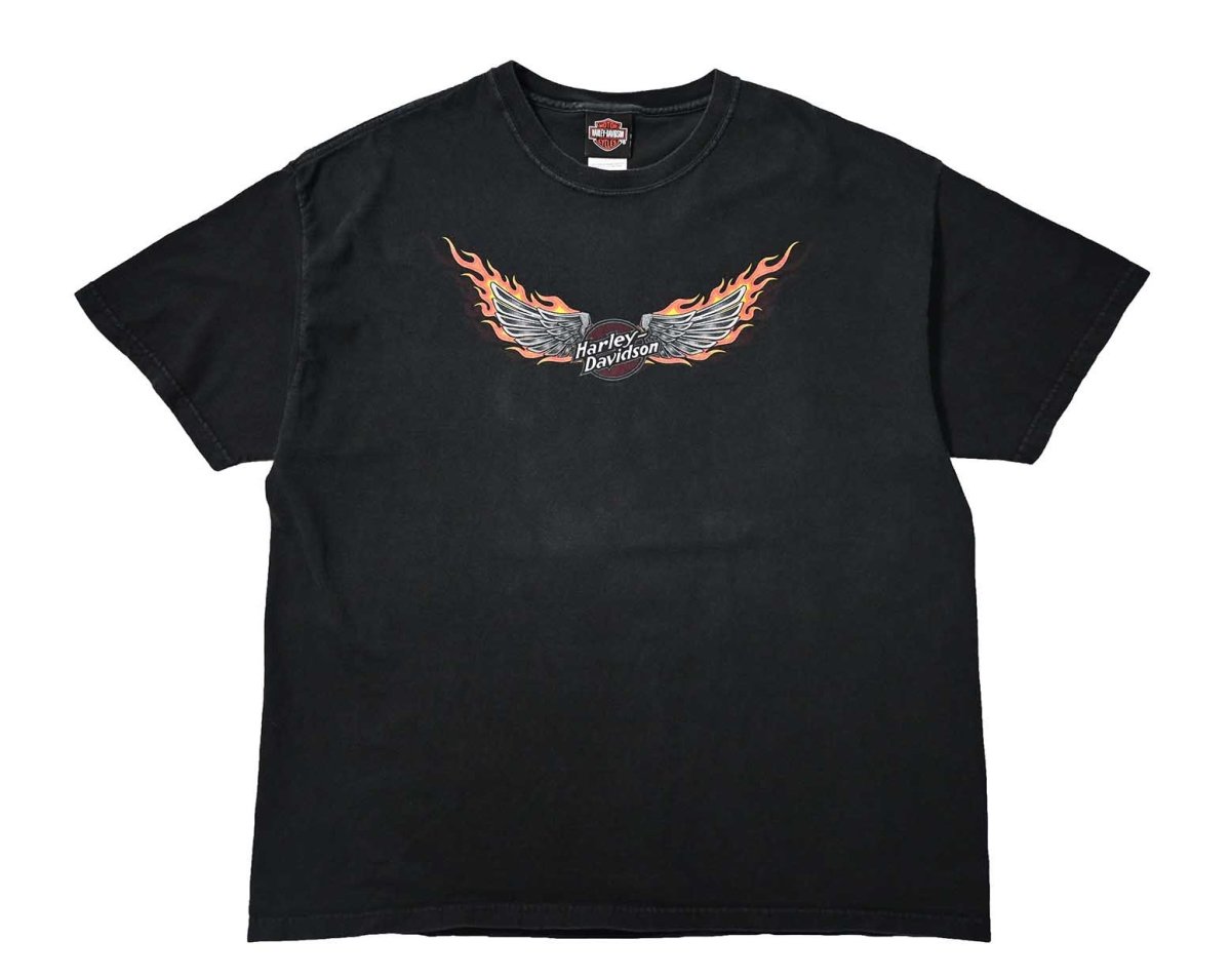 画像1: 00s Used Harley-Davidson Print Tee made in USA (1)