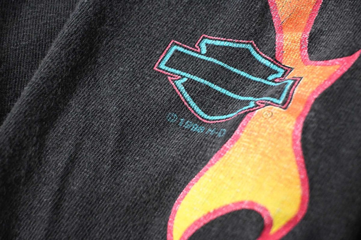 画像5: 90s Used Harley-Davidson L/S Print Tee (5)