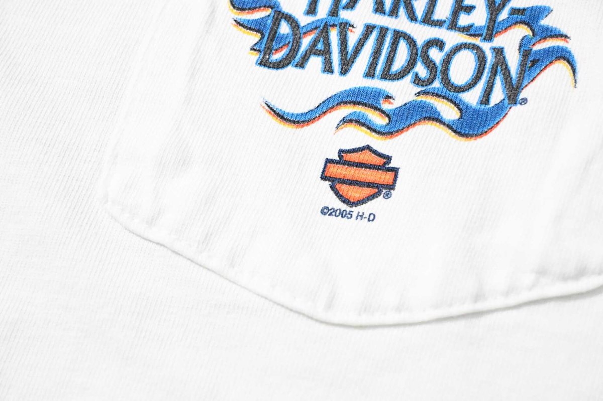 画像4: 00s Used Harley-Davidson L/S Print Pocket Tee made in USA (4)