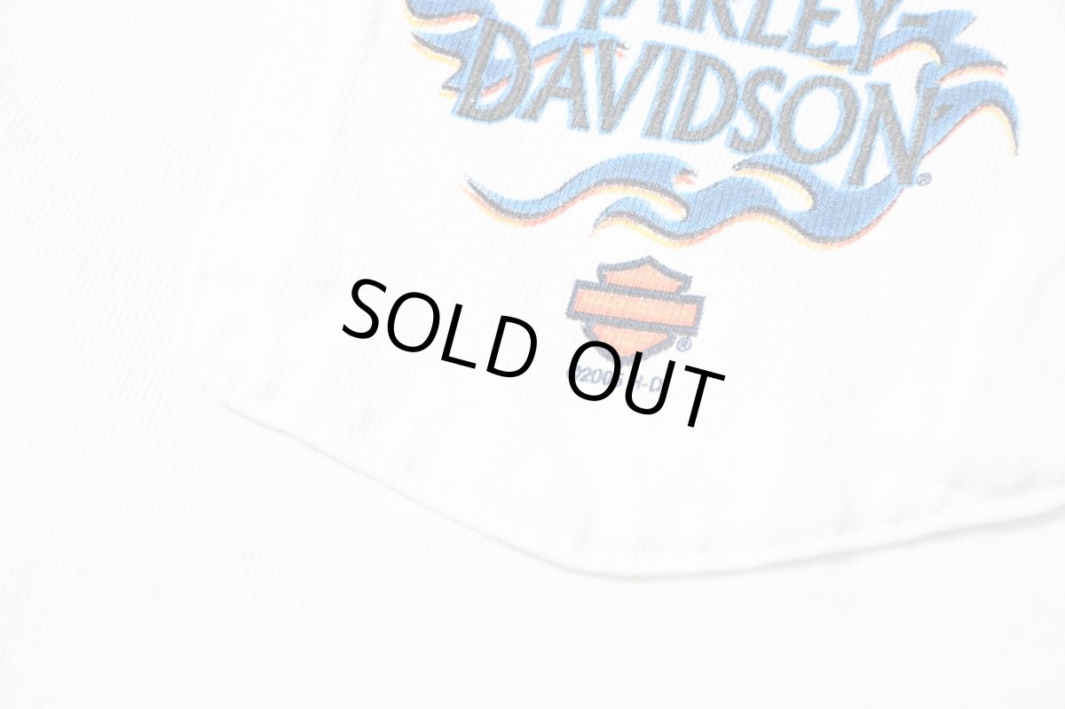 画像4: 00s Used Harley-Davidson L/S Print Pocket Tee made in USA (4)
