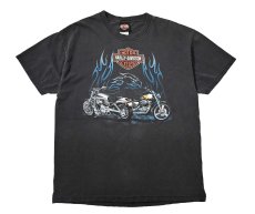 画像1: 00s Used Harley-Davidson Print Tee (1)