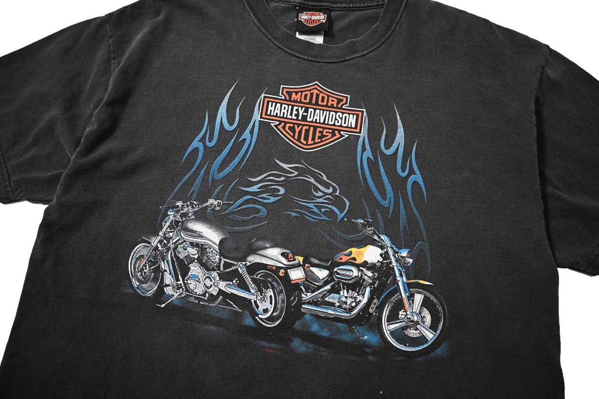 画像2: 00s Used Harley-Davidson Print Tee (2)