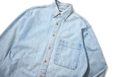 画像2: 90s Used Lands' End Denim B/D Shirt (2)