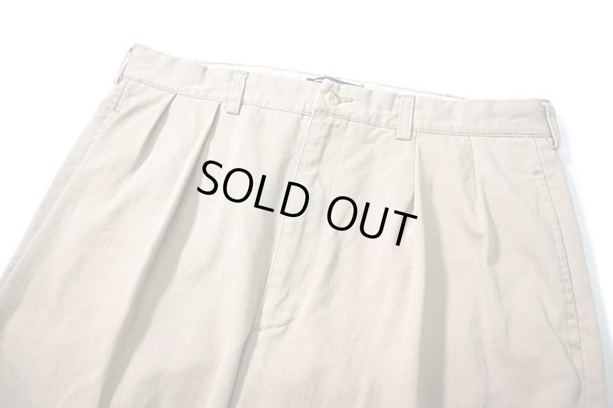 画像2: 90-00s Used Polo Ralph Lauren Pleated Chino Trouser Khaki ラルフローレン (2)
