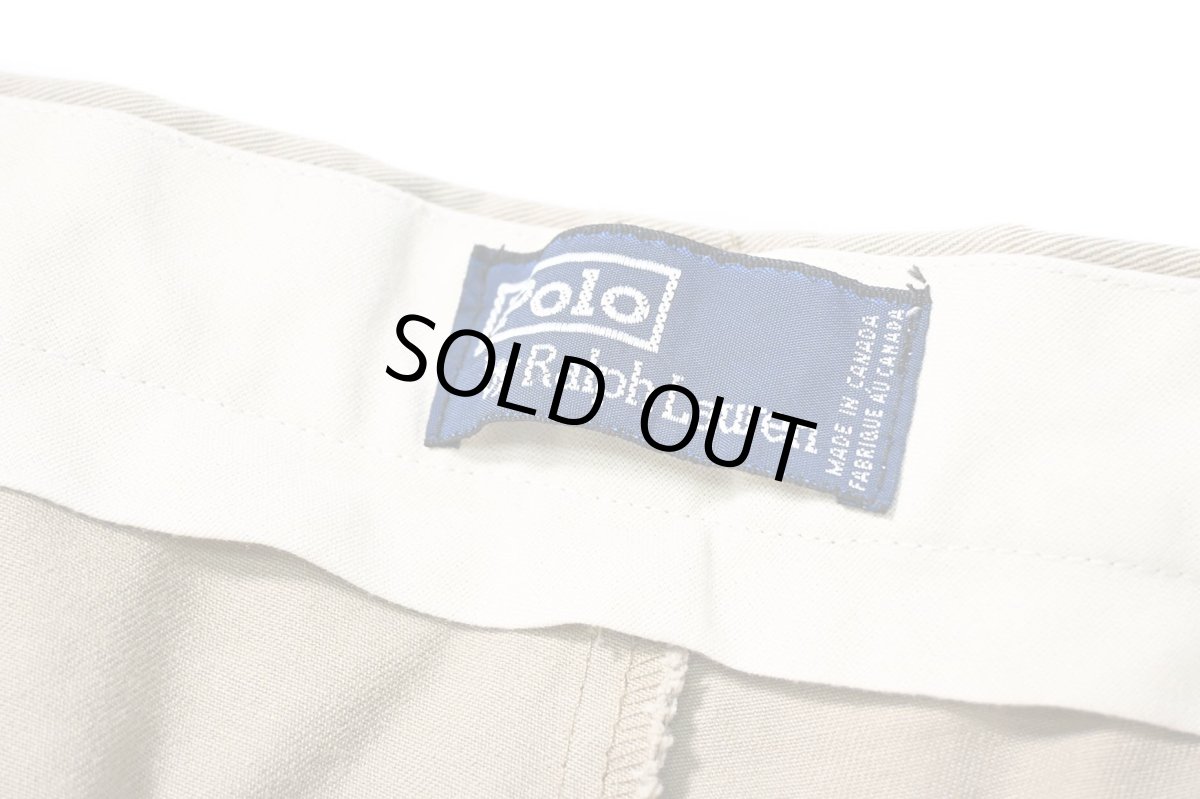 画像6: 90-00s Used Polo Ralph Lauren Pleated Chino Trouser Khaki ラルフローレン (6)