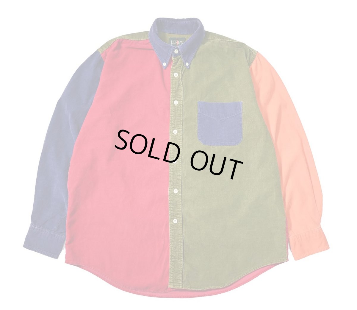 画像1: 90s Used J.Crew Corduroy B/D Shirt made in USA (1)